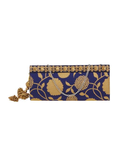 blue leatherette clutch - 14159536 - Very Small Image - 1