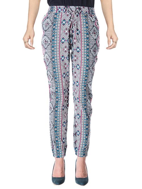 multi colored crepe trouser - 14160719 - Very Small Image - 1