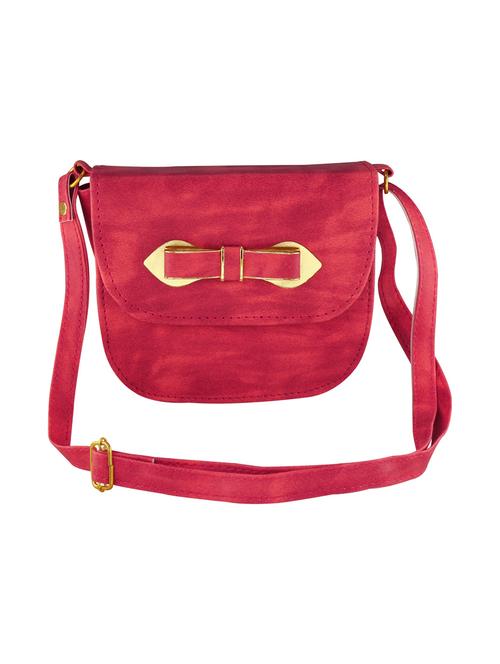 red cotton regular sling bag - 14161819 - Very Small Image - 1