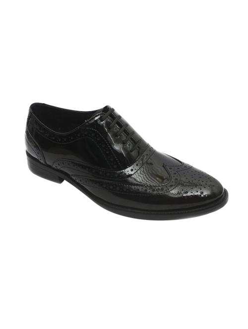 black patent leather lace-up brouge - 14169479 - Very Small Image - 1