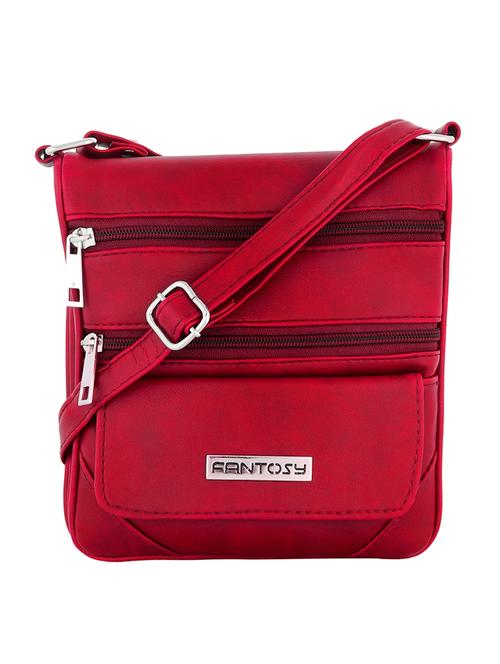 red leatherette regular sling bag - 14172634 - Very Small Image - 1