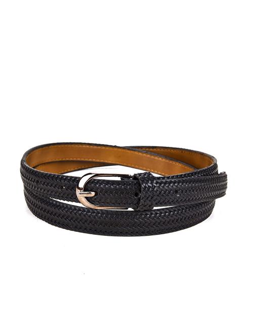 black leather belt - 14184101 - Very Small Image - 1