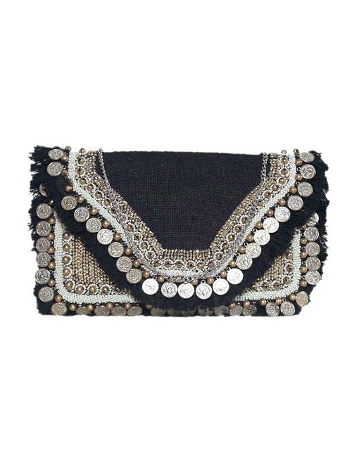 black cotton clutch - 14191750 - Very Small Image - 1