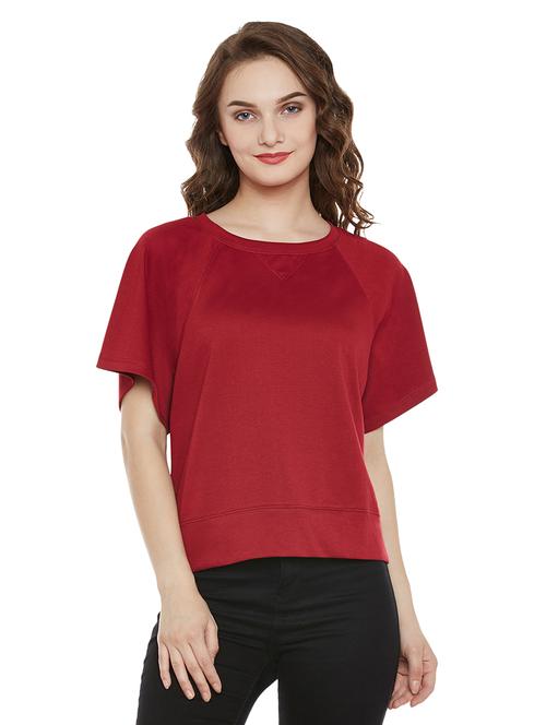 raglan sleeved boxy top - 14195460 - Very Small Image - 1