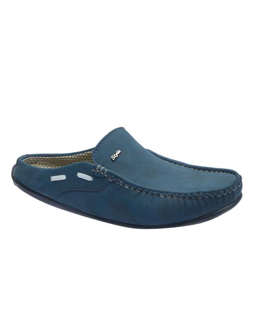 blue leatherette slip on loafer - 14195660 - Very Small Image - 1