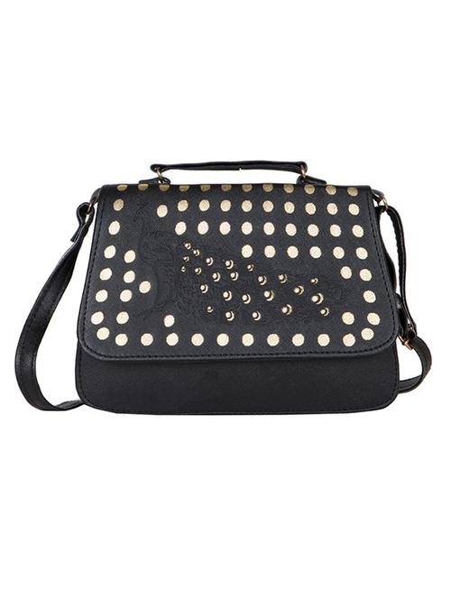 black leatherette regular sling bag - 14197213 - Very Small Image - 1