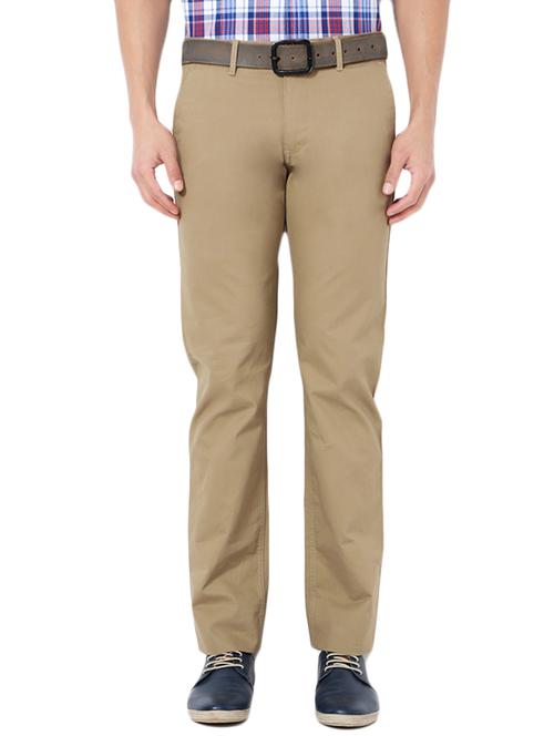 brown cotton chinos casual trousers - 14210280 - Very Small Image - 1