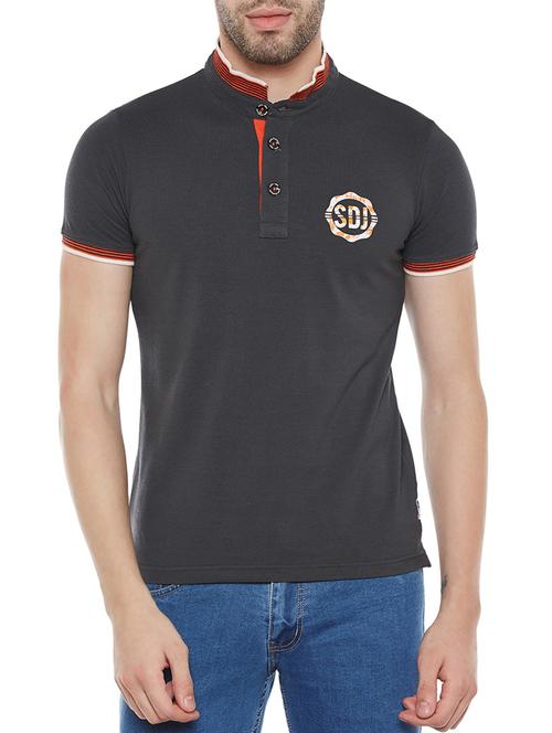 grey cotton back print t-shirt - 14215462 - Very Small Image - 1