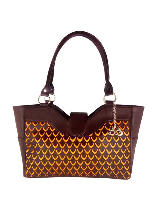 brown leatherette handbag - 14220487 - Very Small Image - 1