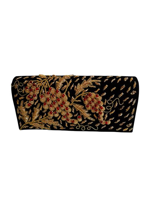 black velvet ethnic clutch - 14222502 - Very Small Image - 1