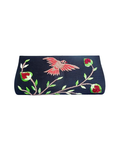 black faux silk clutch - 14222566 - Very Small Image - 1