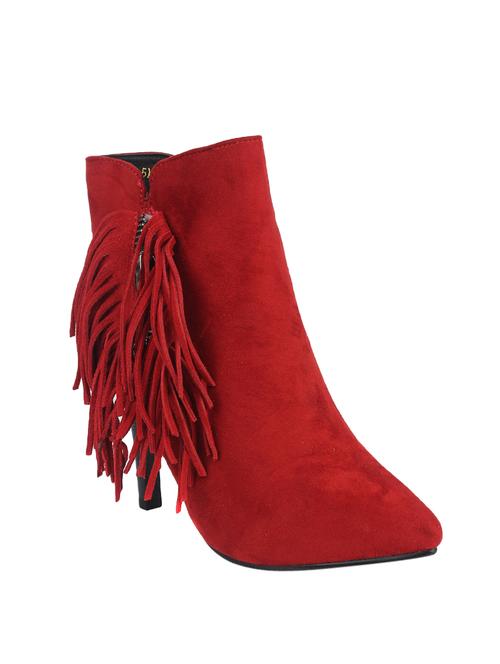red suede ankle boot - 14223178 - Very Small Image - 1