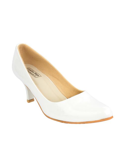 white patent leather slip on pumps - 14223300 - Very Small Image - 1