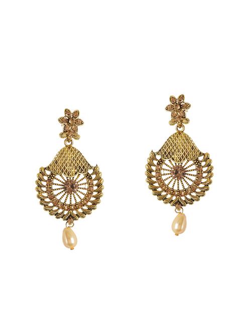 gold metal chandellier earring - 14224402 - Very Small Image - 1