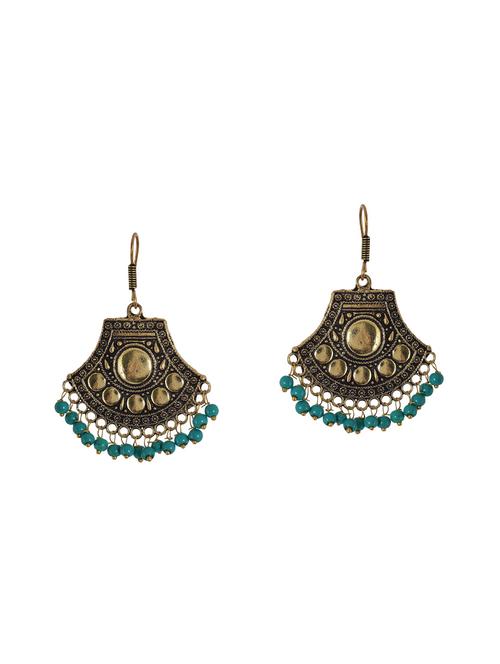 green metal drop earrings - 14224464 - Very Small Image - 1