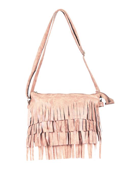 beige cotton regular sling bag - 14224528 - Very Small Image - 1