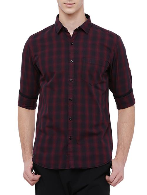 red cotton casual shirt - 14227017 - Very Small Image - 1
