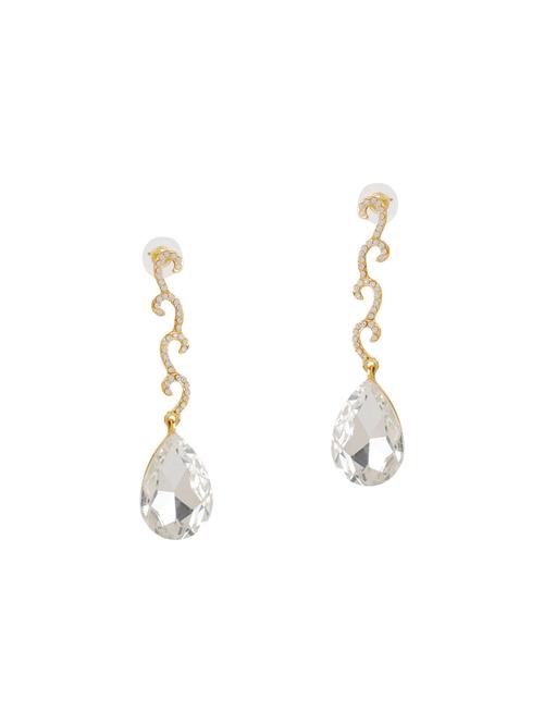 gold silver drop earring - 14228711 - Very Small Image - 1