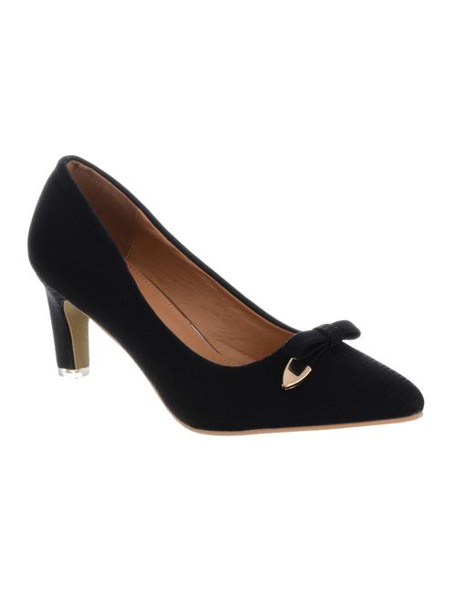 black fabric slip on pumps - 14229120 - Very Small Image - 1