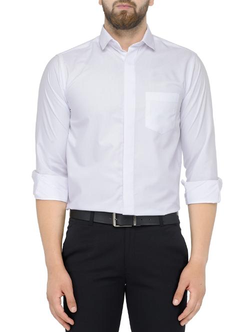 white cotton formal shirt - 14231394 - Very Small Image - 1