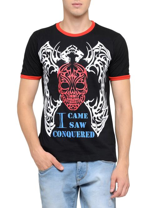 black cotton t-shirt - 14236429 - Very Small Image - 1
