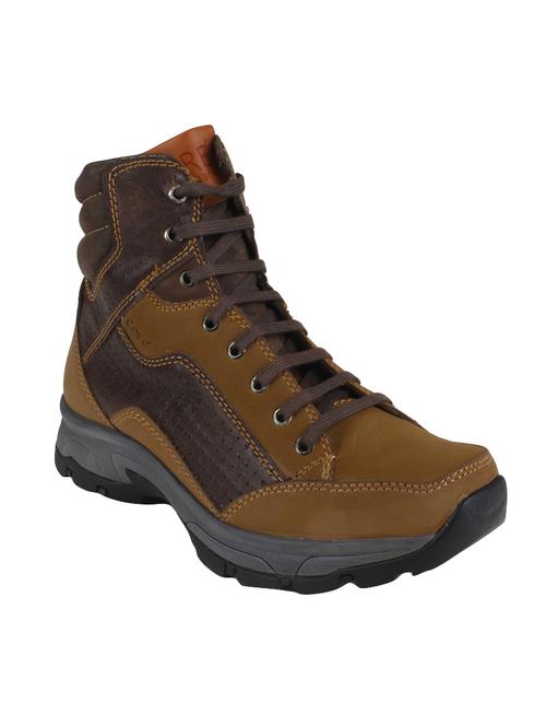 brown leatherette high ankle boot - 14240506 - Very Small Image - 1