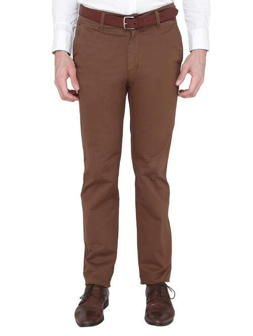 brown cotton formal trouser - 14247687 - Very Small Image - 1