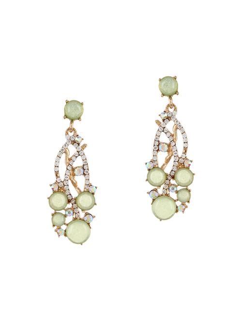 green metal drop earrings - 14248695 - Very Small Image - 1