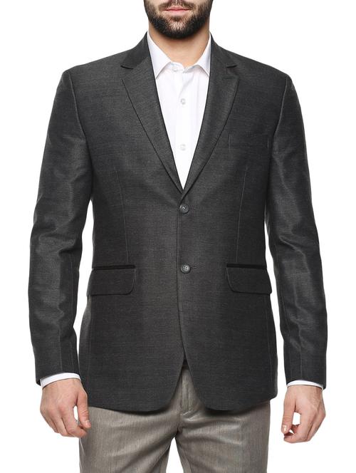 grey polyester formal blazer - 14255296 - Very Small Image - 1