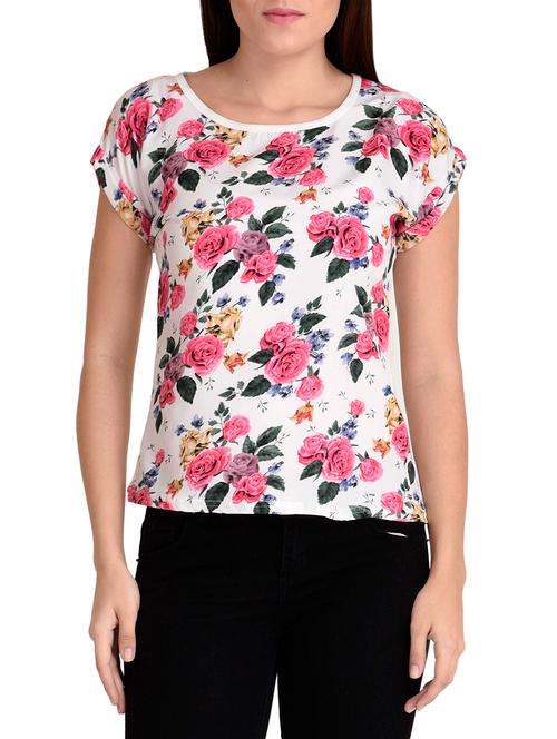 white floral printed cotton top - 14256235 - Very Small Image - 1