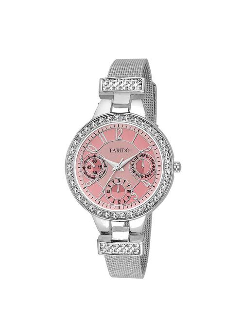 tarido new style analog pink dial women watch - 14264996 - Very Small Image - 1