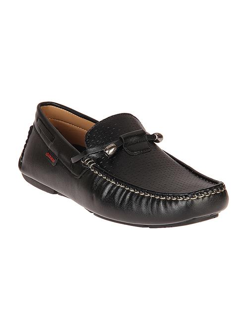 black leatherette slip on loafer - 14268719 - Very Small Image - 1