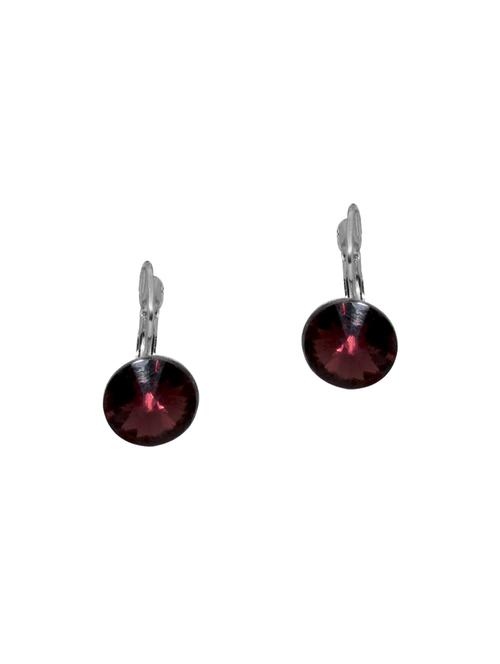 red silver metal studs earrings - 14281126 - Very Small Image - 1