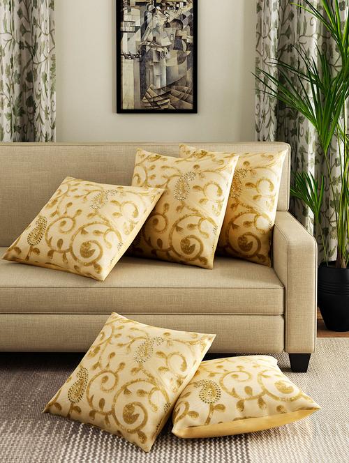 set of 5 polyester cushion covers - 14309174 - Very Small Image - 1