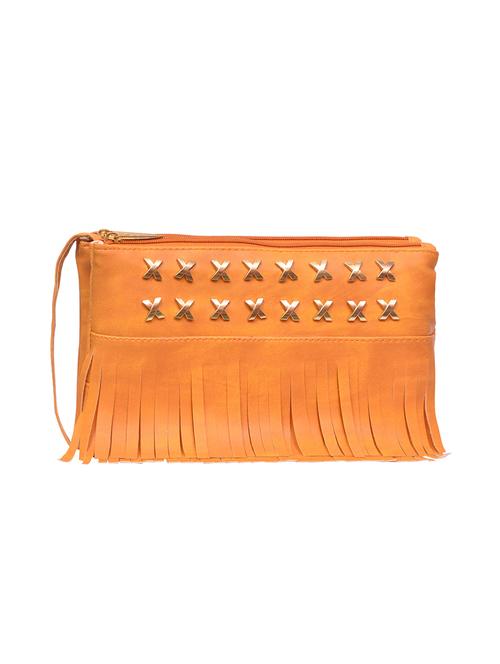yellow leatherette regular sling bag - 14314718 - Very Small Image - 1