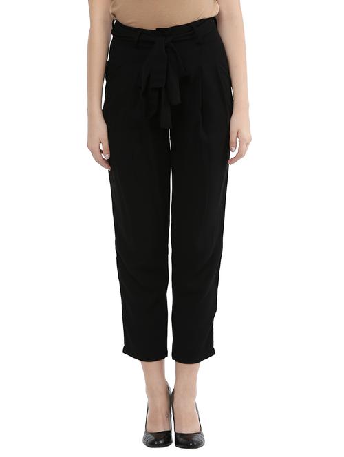black georgette casual trouser - 14314941 - Very Small Image - 1