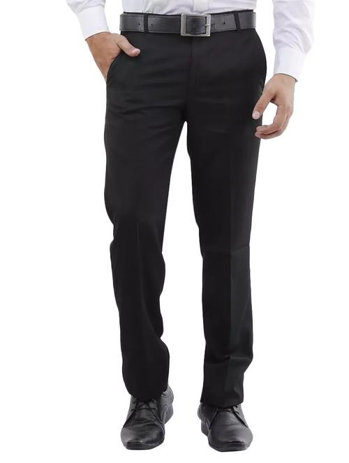 black polyester blend formal trouser - 14323469 - Very Small Image - 1