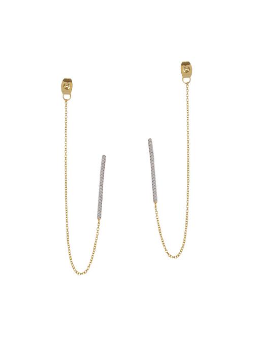 white metal cuff earrings - 14323939 - Very Small Image - 1
