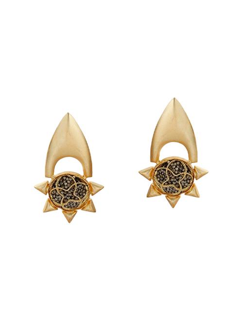 black metal drop earrings - 14323958 - Very Small Image - 1