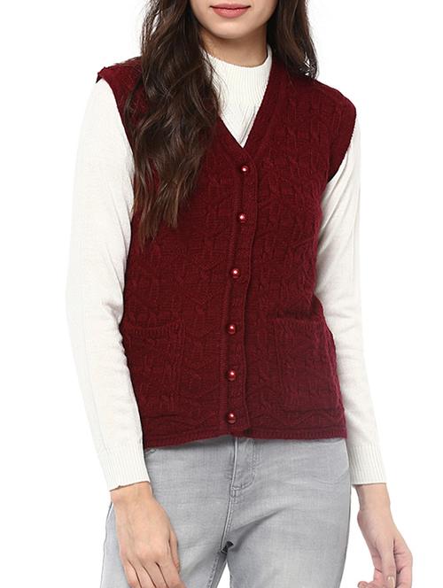 red woollen cardigan - 14324063 - Very Small Image - 1