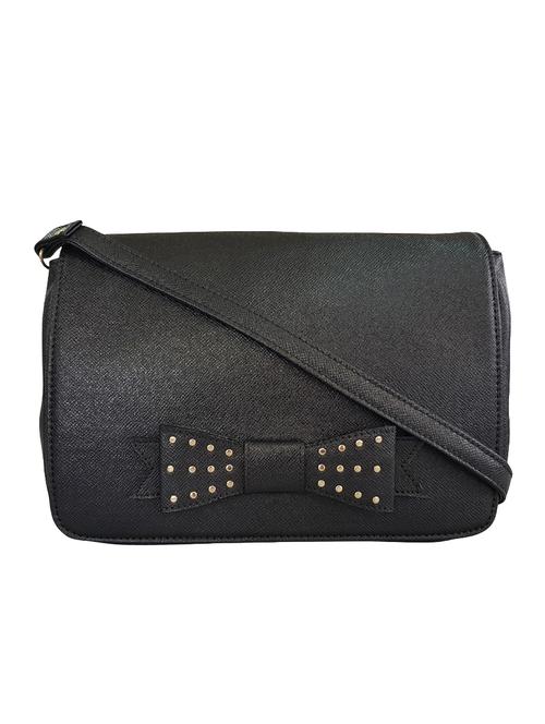 black leatherette regular sling bag - 14328394 - Very Small Image - 1