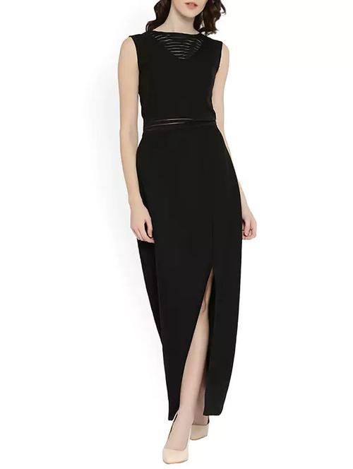 mash panel high slit maxi dress - 14328549 - Very Small Image - 1