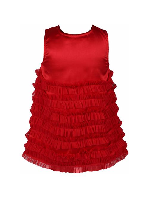 red silk frock - 14336003 - Very Small Image - 1