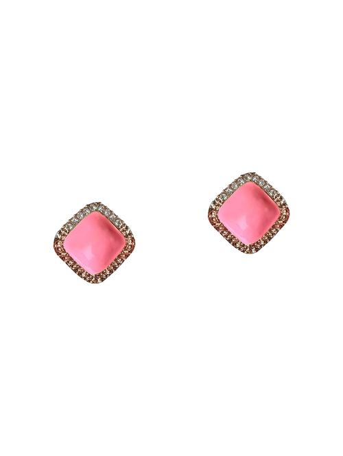 pink studs earrings - 14337535 - Very Small Image - 1