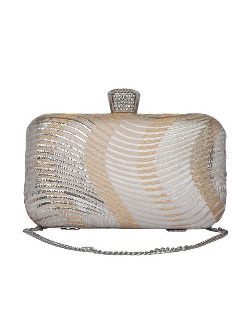 silver canvas box clutch - 14340487 - Very Small Image - 1