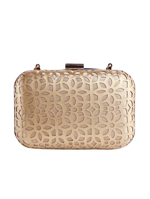 gold satin regular clutch - 14341274 - Very Small Image - 1