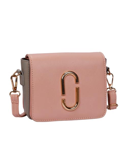 pink leatherette regular sling bag - 14351025 - Very Small Image - 1