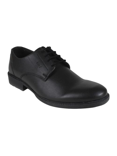 black leatherette lace-up derby - 14351479 - Very Small Image - 1