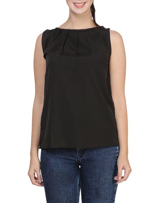 solid black crepe top - 14352180 - Very Small Image - 1