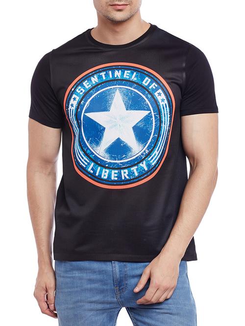 black polyester t-shirt - 14354876 - Very Small Image - 1